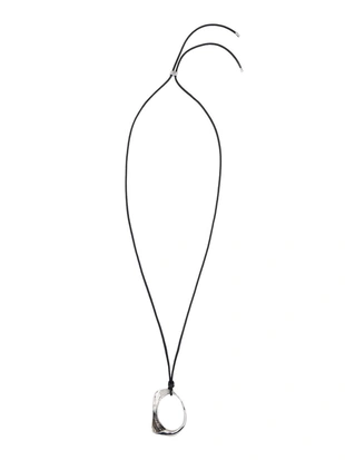 Купить Massimo Dutti Кожаное ожерелье с неправильным подвеской