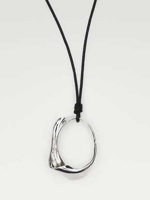 Кожаное ожерелье с неправильным подвеской- Заказать в России