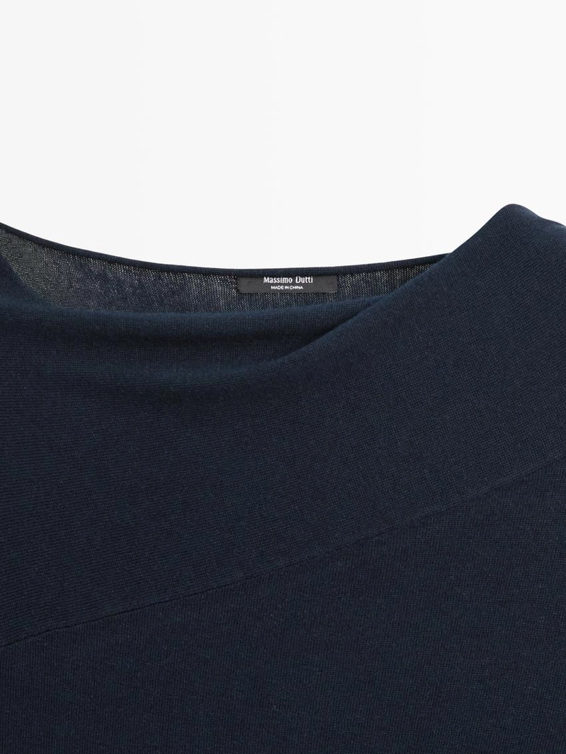 Вязанный свитер из шелковой смеси с шарфом - studio