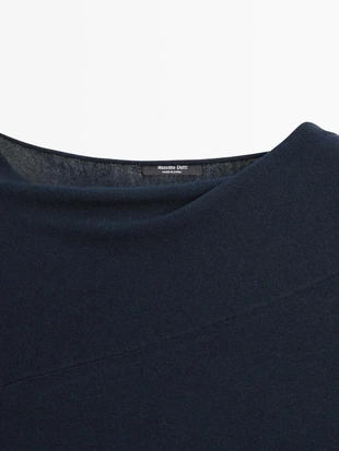 Вязанный свитер из шелковой смеси с шарфом - studio- Заказать в России