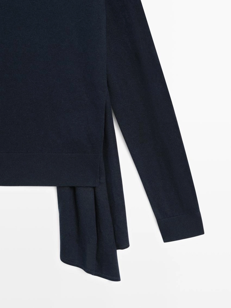 Вязанный свитер из шелковой смеси с шарфом - studio