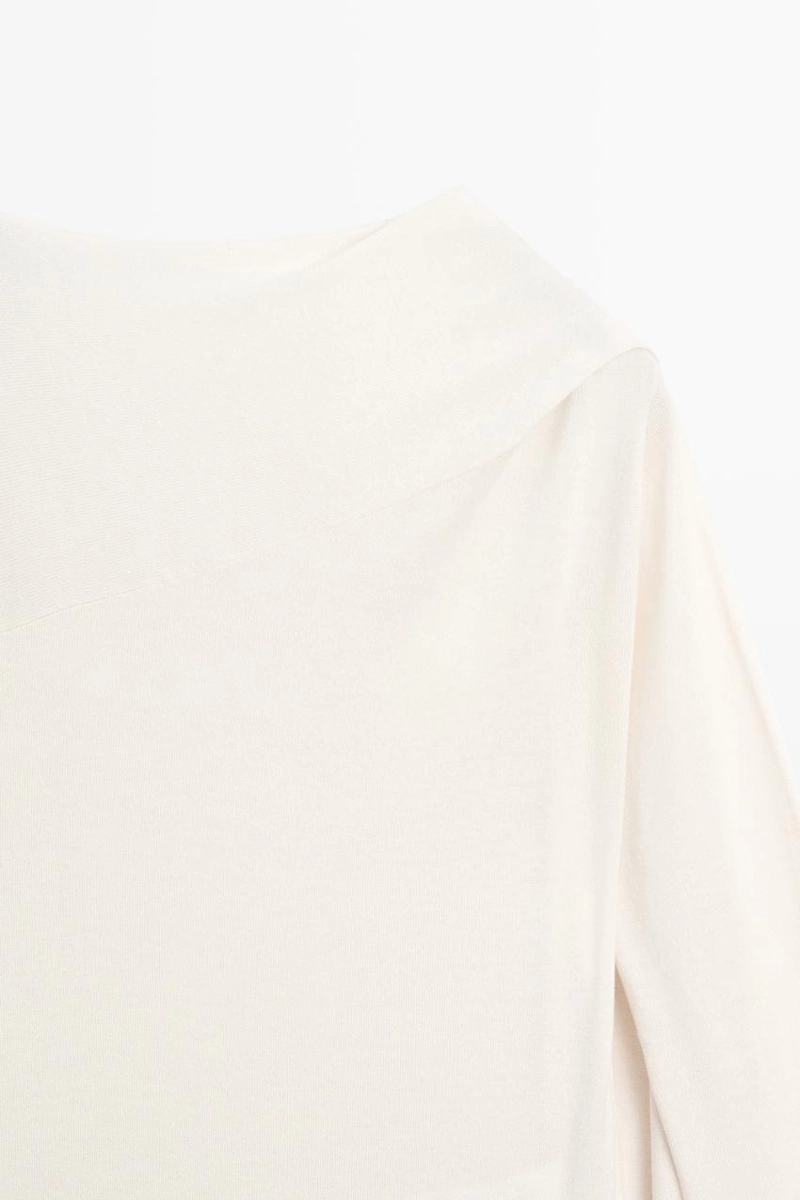 Джемпер из вязаного шелкового микса с шарфом - studio