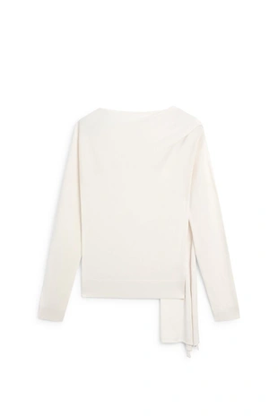 Джемпер из вязаного шелкового микса с шарфом - studio- Заказать в России