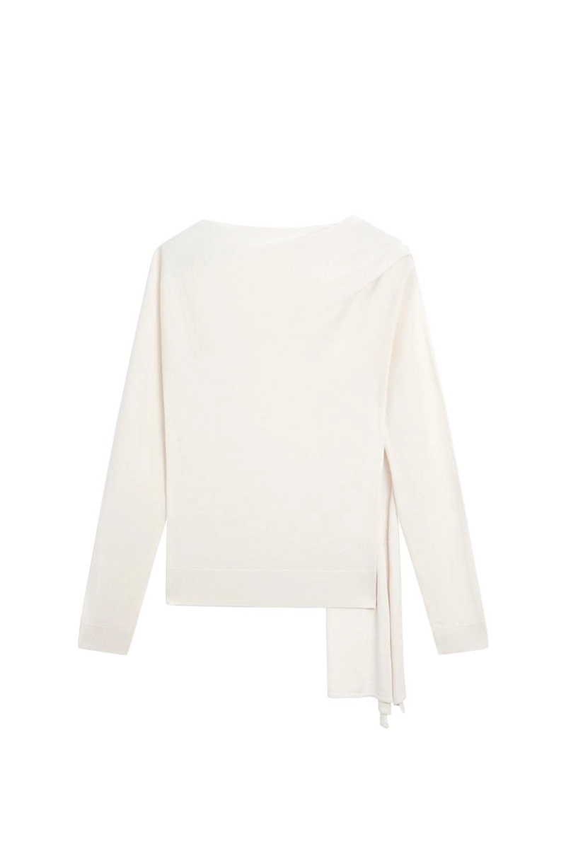 Джемпер из вязаного шелкового микса с шарфом - studio