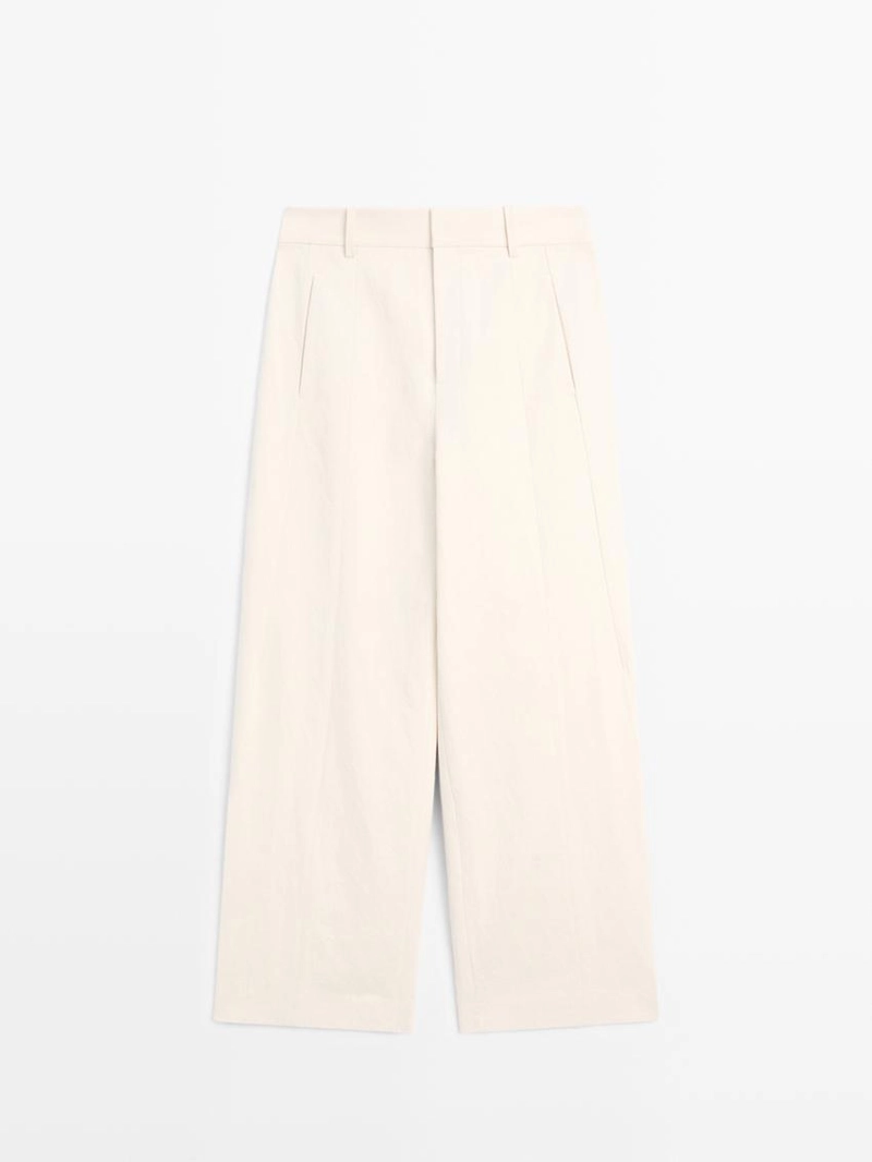 Брюки linen and cotton barrel fit