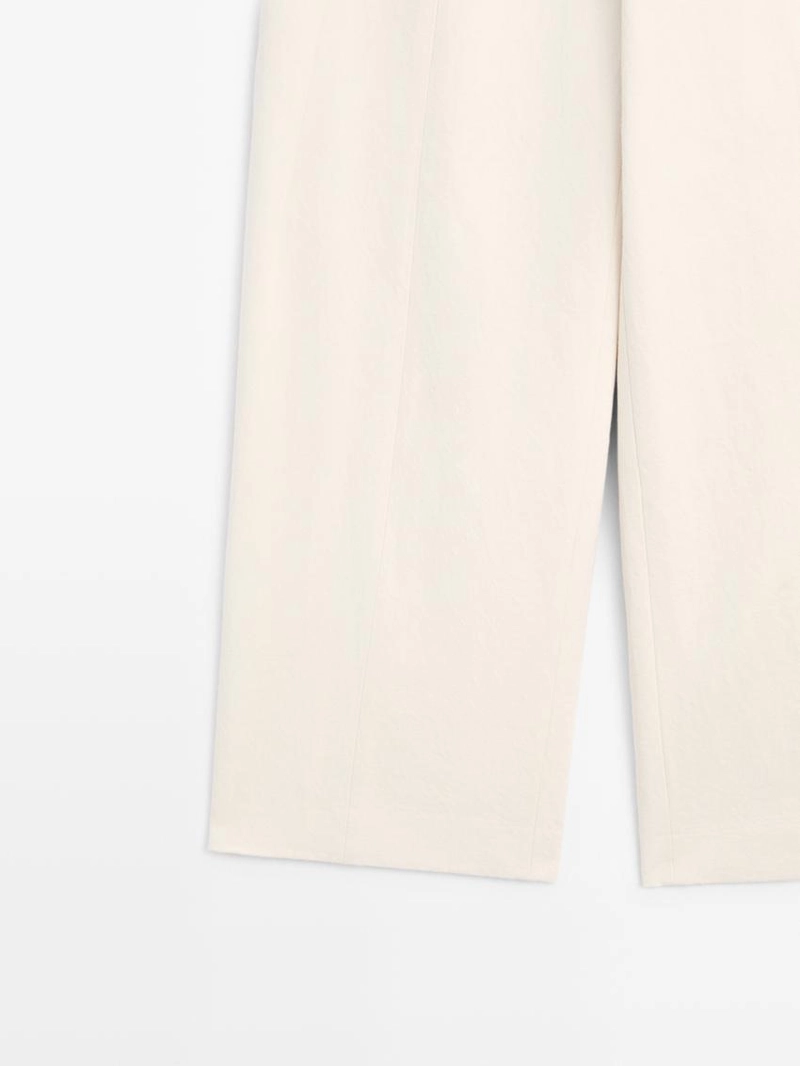 Брюки linen and cotton barrel fit