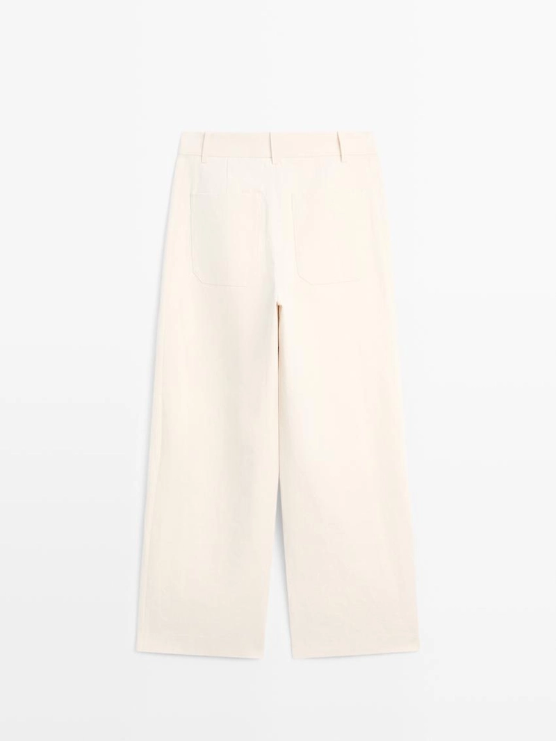 Брюки linen and cotton barrel fit