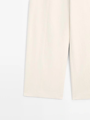 Брюки linen and cotton barrel fit- Заказать в России