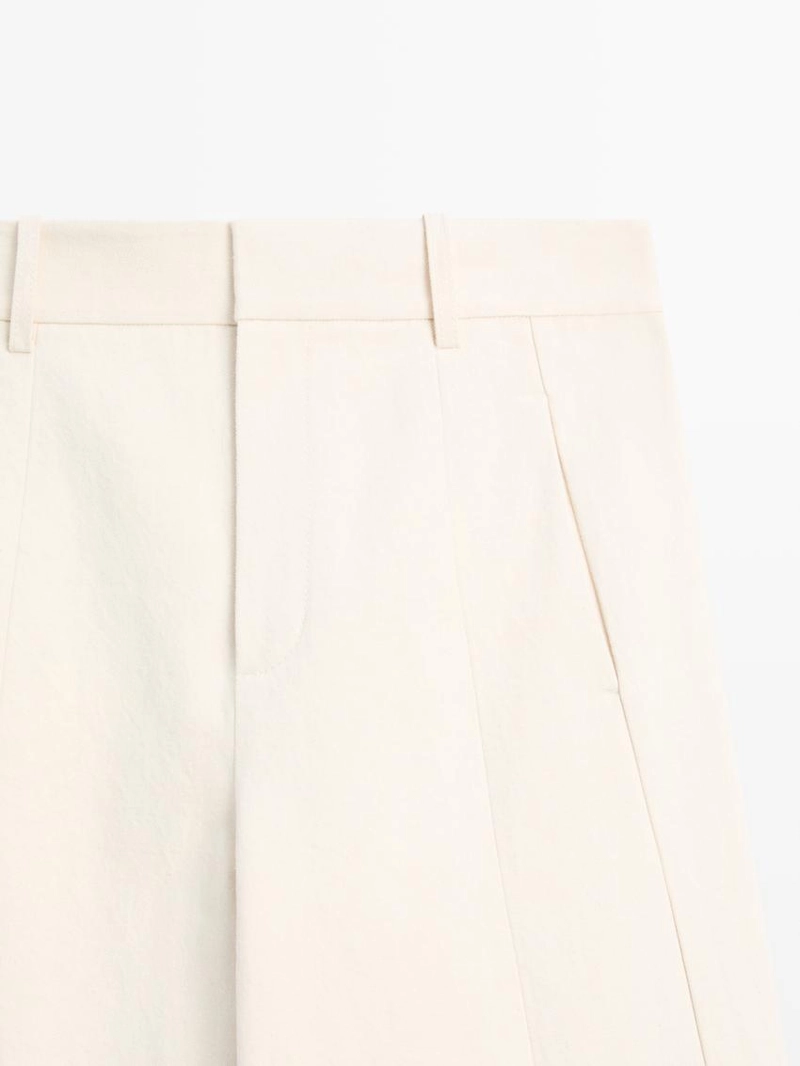 Брюки linen and cotton barrel fit