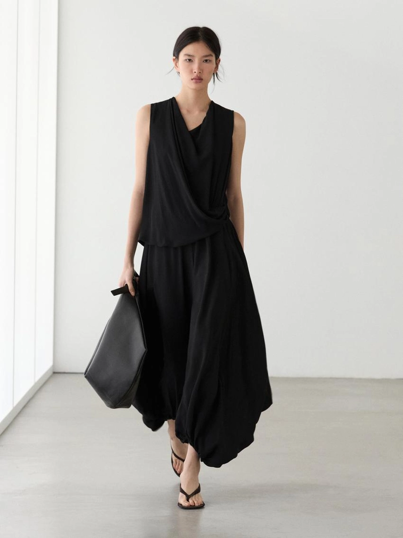 Потоковый полупрозрачный комбинезон-платье