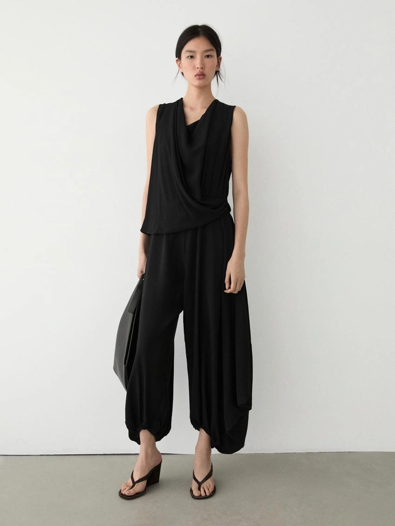 Потоковый полупрозрачный комбинезон-платье