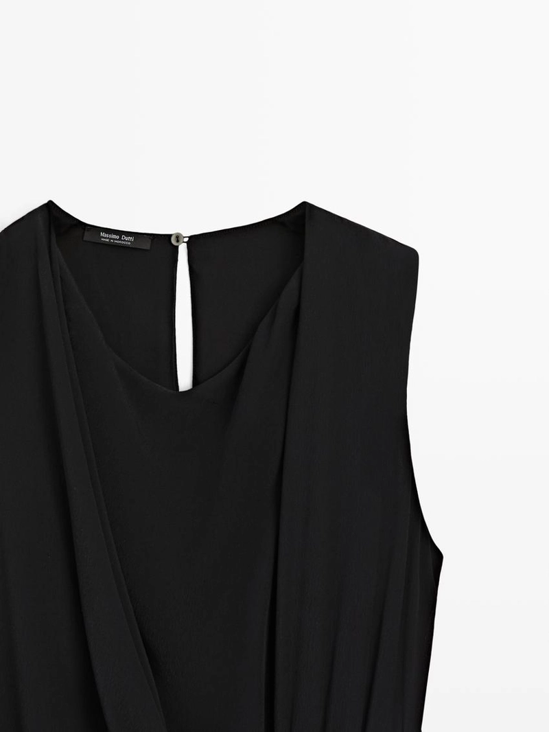 Потоковый полупрозрачный комбинезон-платье