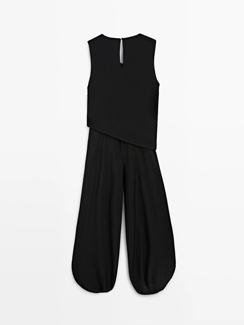 Потоковый полупрозрачный комбинезон-платье