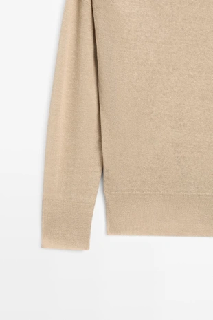 Теплый свитер из 100% льна с открытыми плечами- Заказать в России