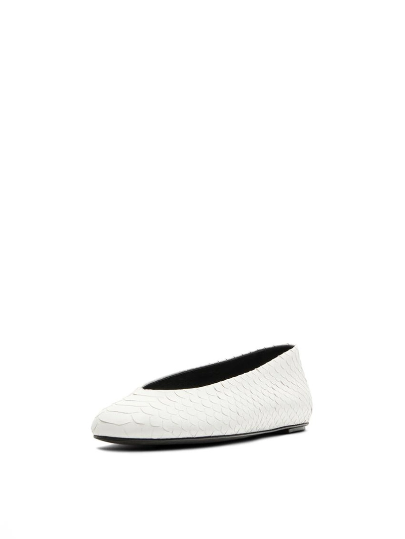 Туфли-балетки с деталями из кожи