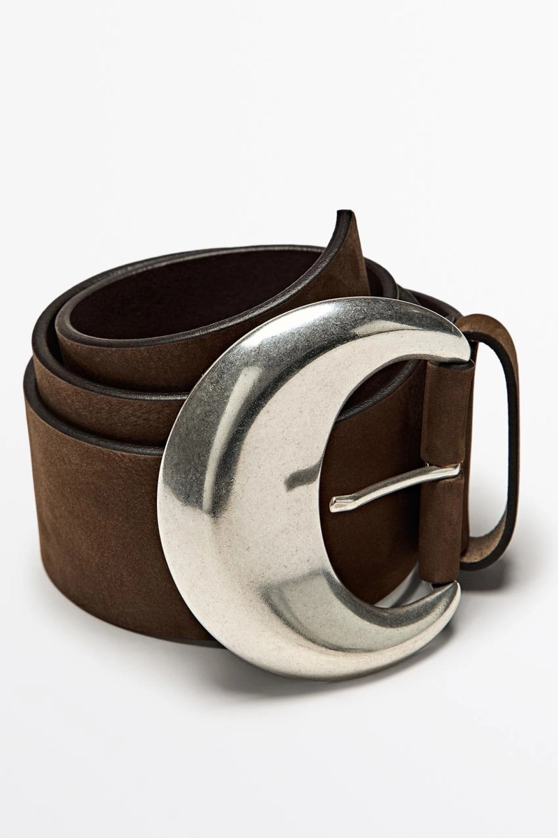 Ремень из замши с деталями пряжки