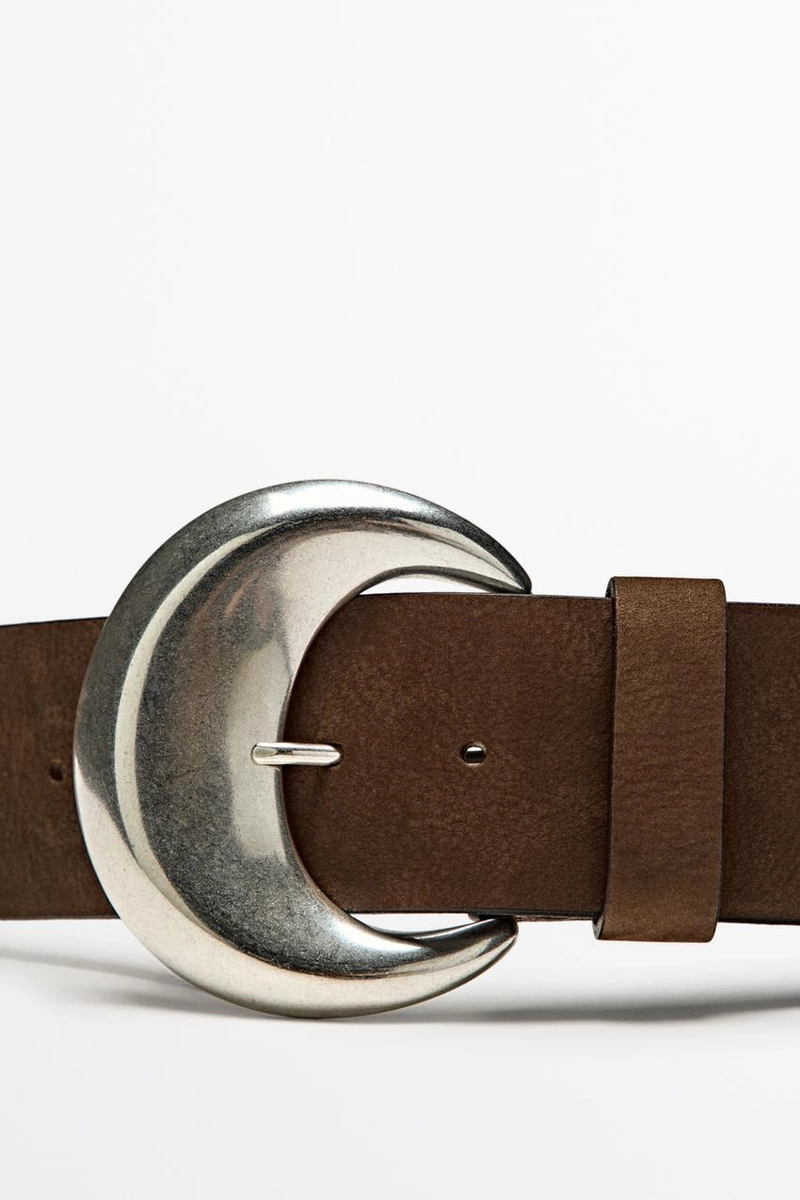 Ремень из замши с деталями пряжки