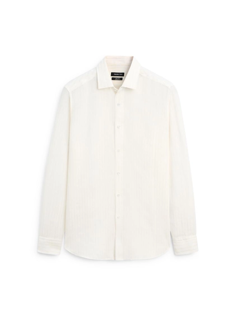 Рубашка из 100% льна с прекрасной полосатой отделкой