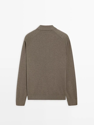 Кардиган с молнией из хлопкового микса- Заказать в России