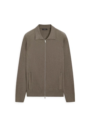 Кардиган с молнией из хлопкового микса- Заказать в России