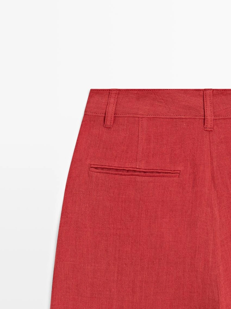 Брюки из льна свободного кроя