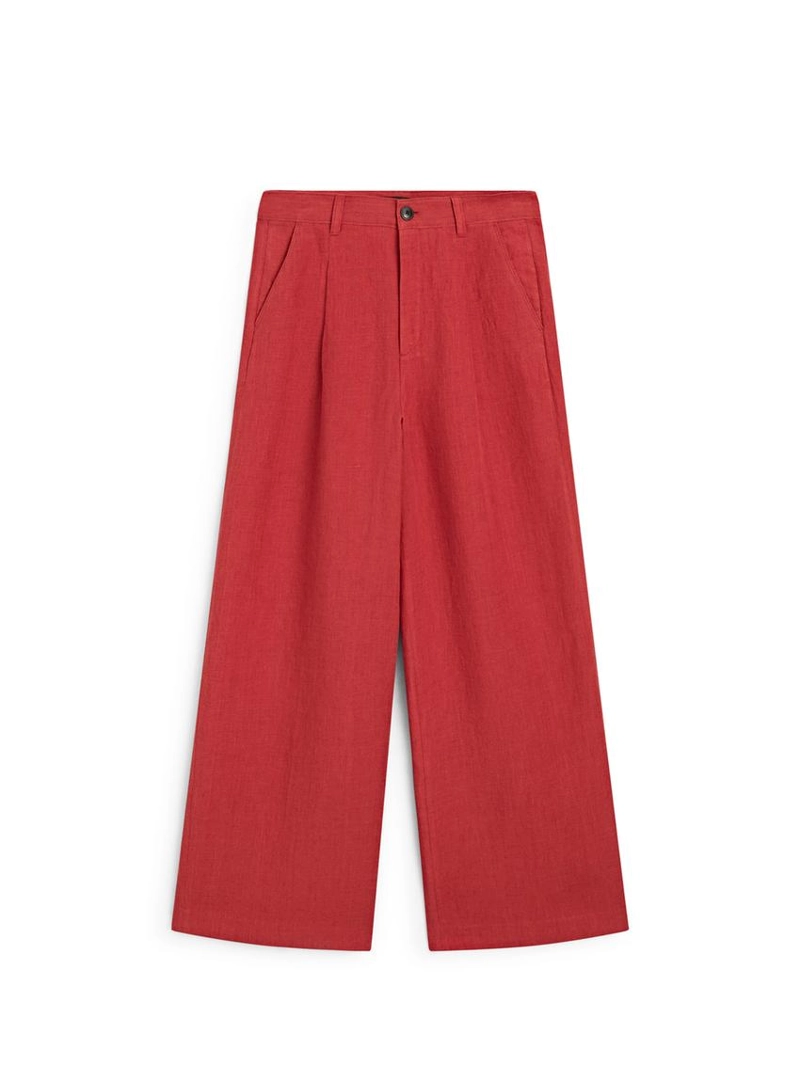 Брюки из льна свободного кроя