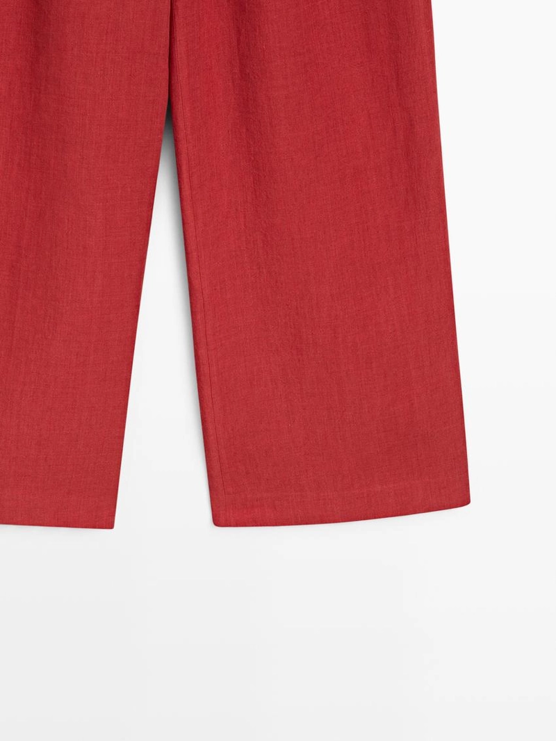 Брюки из льна свободного кроя