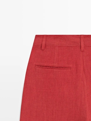 Брюки из льна свободного кроя- Заказать в России