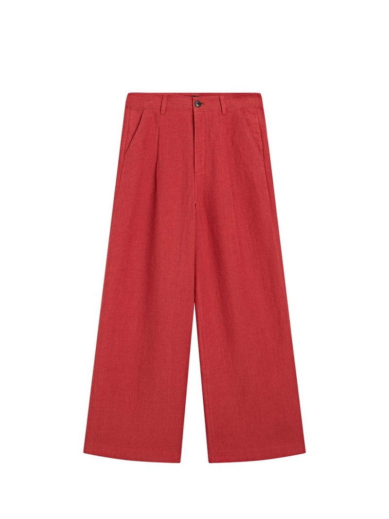 Брюки из льна свободного кроя