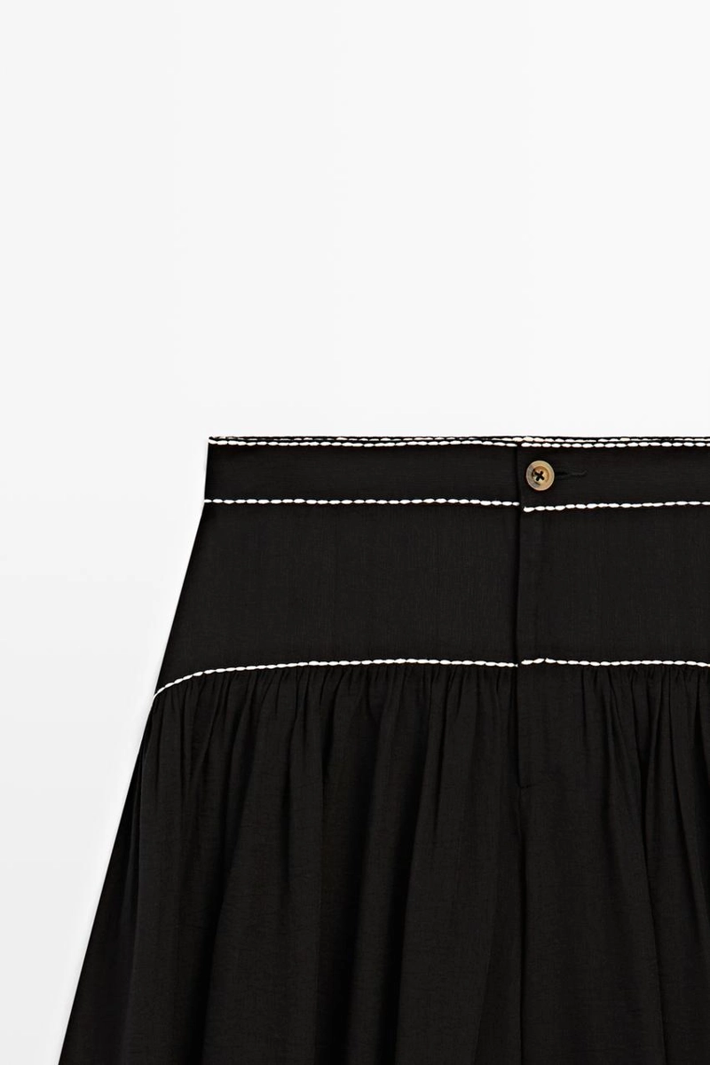 Брюки с контрастным швом