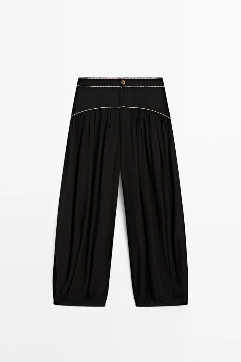 Брюки с контрастным швом