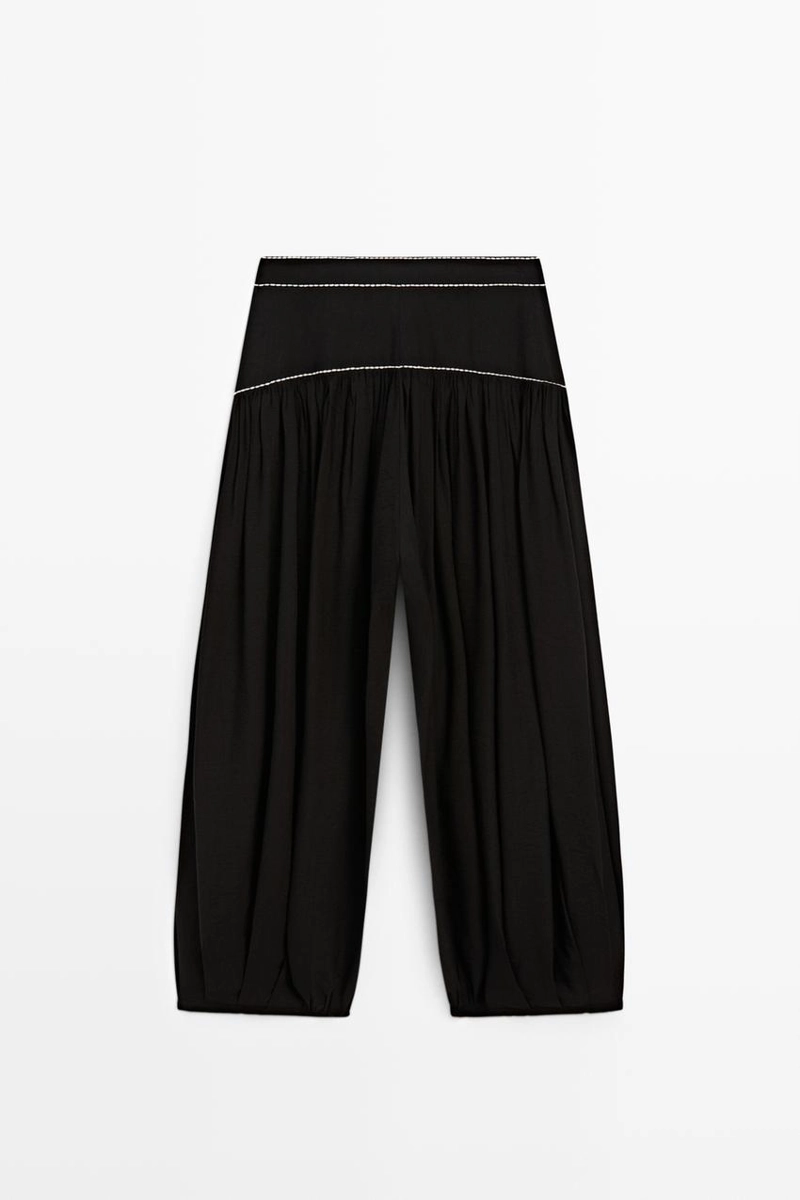 Брюки с контрастным швом