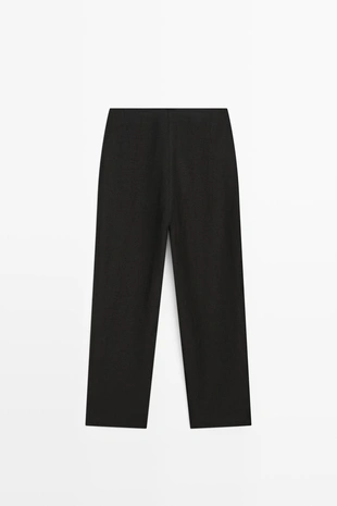 Прямые льняные брюки со свободным кроем- Заказать в России