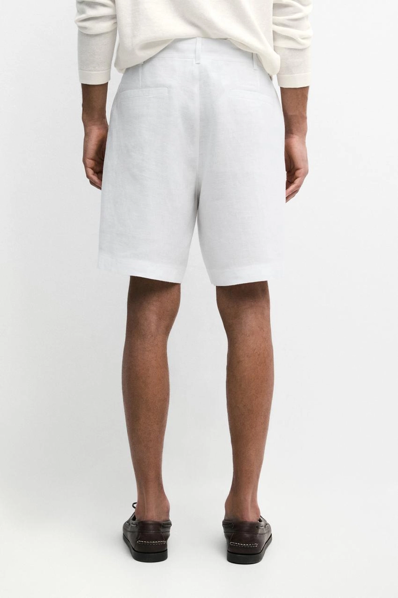 Шорты-бермуды из 100% льна