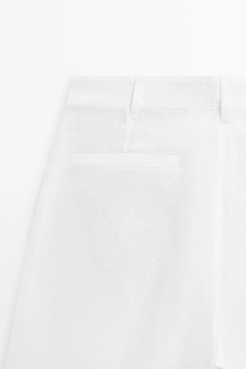 Шорты-бермуды из 100% льна