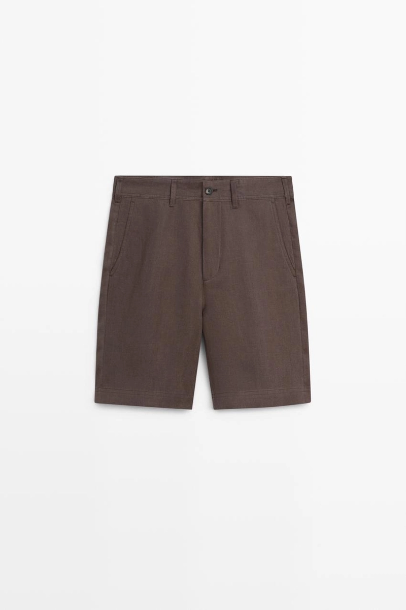100% льняные короткие бермуды