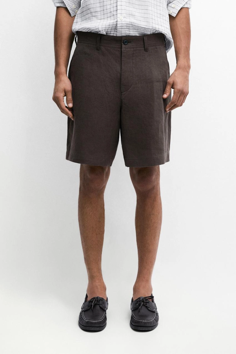 100% льняные короткие бермуды