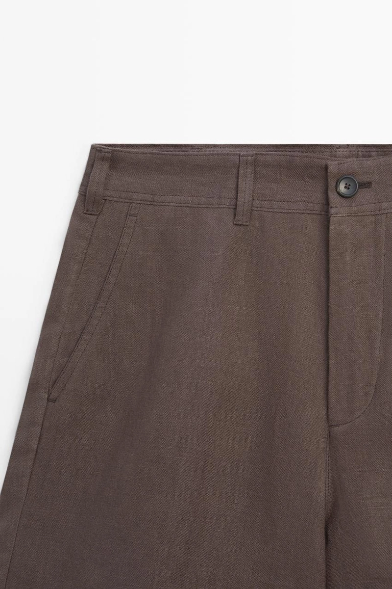 100% льняные короткие бермуды