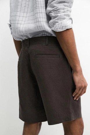 100% льняные короткие бермуды- Заказать в России