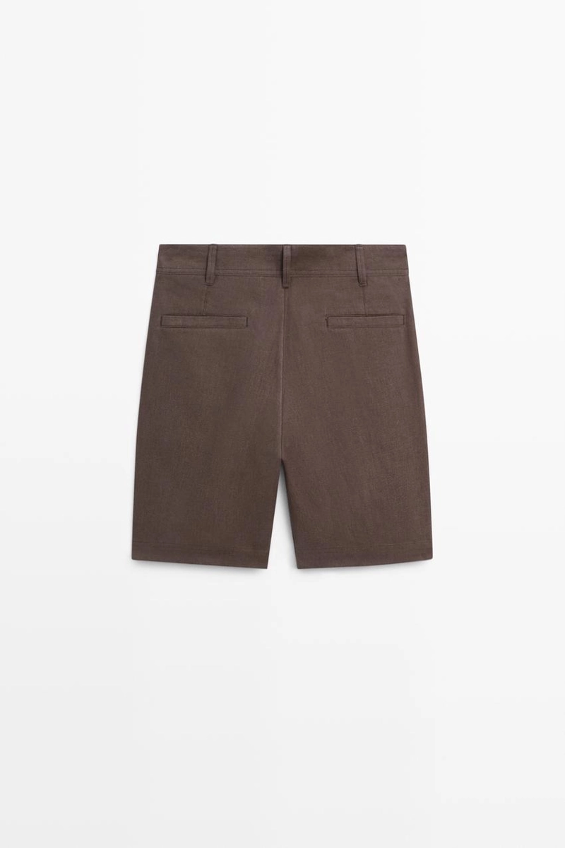 100% льняные короткие бермуды