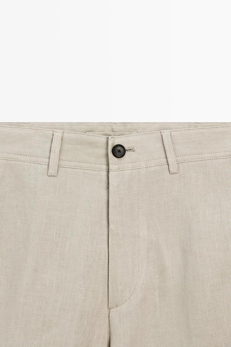 Шорты-бермуды из 100% льна