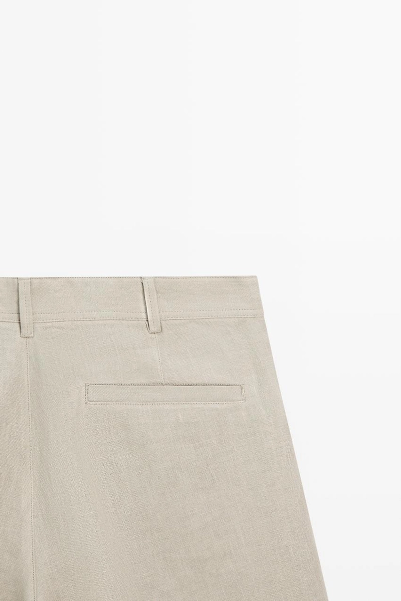 Шорты-бермуды из 100% льна