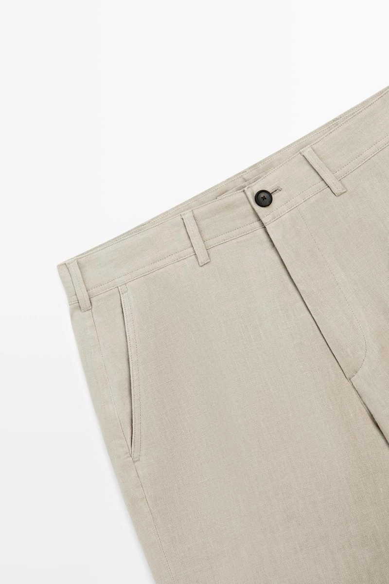 Шорты-бермуды из 100% льна