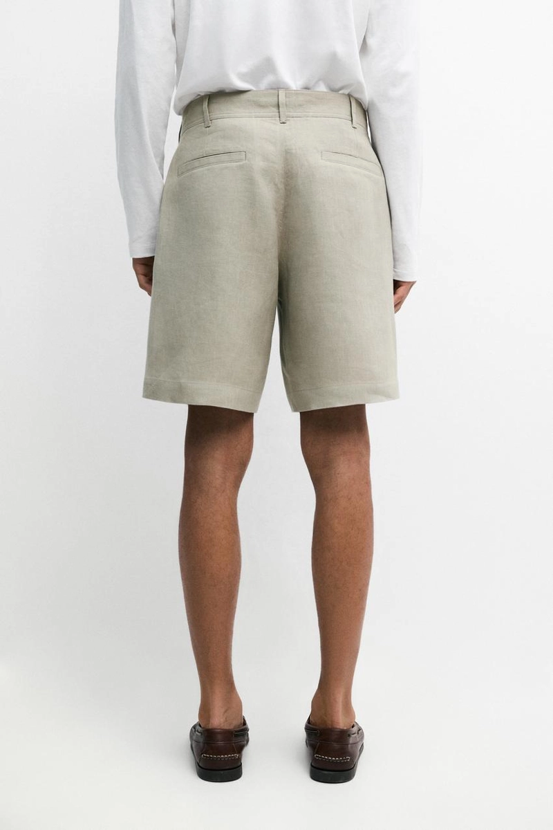 Шорты-бермуды из 100% льна
