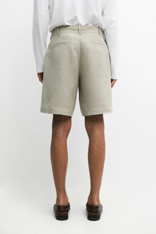 Шорты-бермуды из 100% льна- Заказать в России