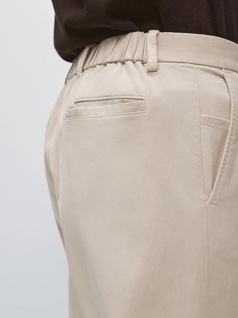 Хлопковые брюки в стиле джоггер из смеси хлопка