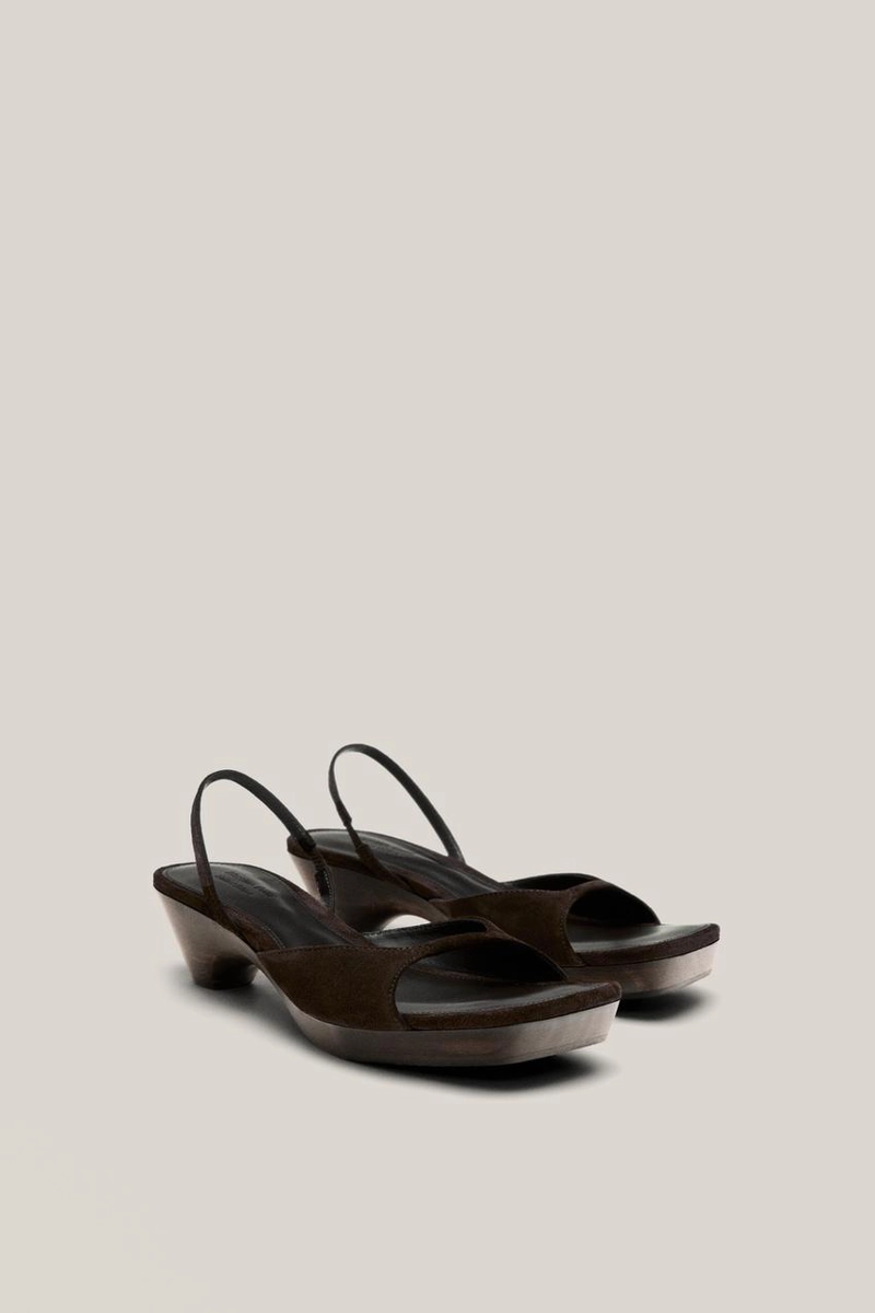 Сандалии на деревянном каблуке - limited edition