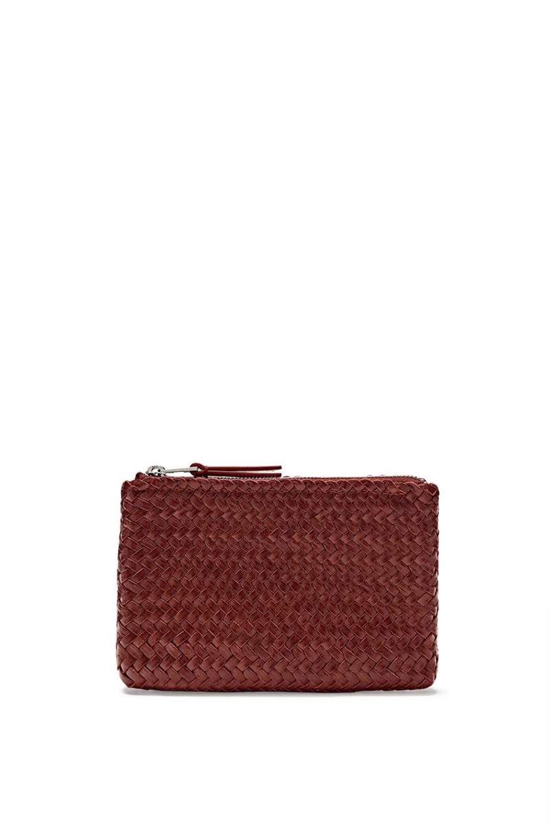 Сумочка-клатч из плетеной кожи наппа