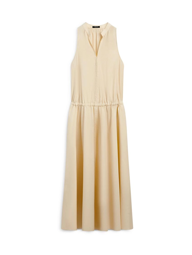 Платье миди из 100% хлопка с эластичным поясом