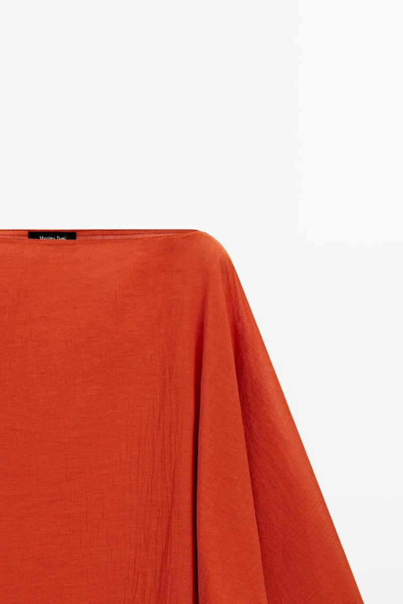 Рубашка из мягкого 100% хлопка с объемными рукавами